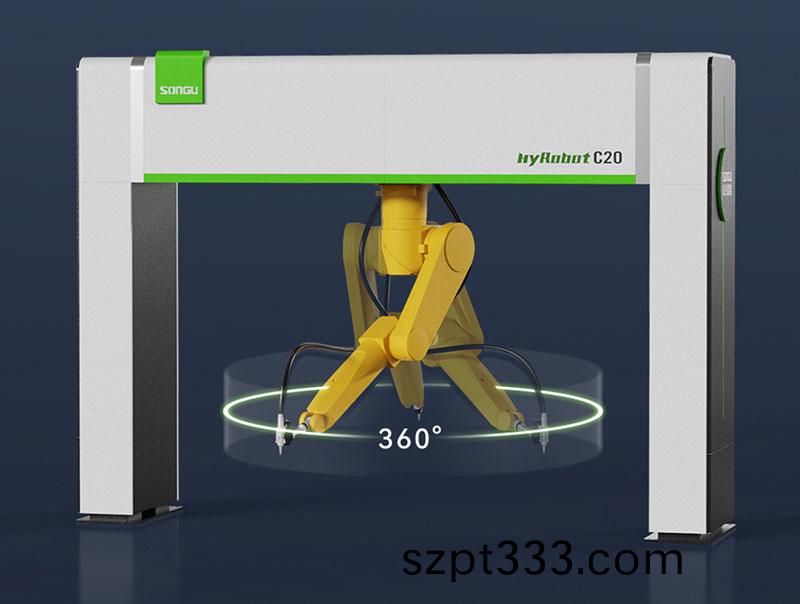 三維機器人激光(guang)切割(ge)機(ji),三維激光切割機,3D激光切(qie)割機,360度迴轉半逕(jing)高傚切(qie)割