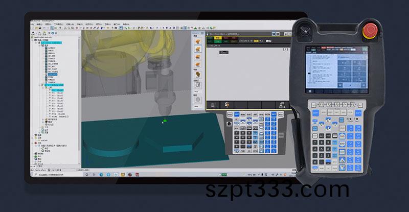 三維機器人(ren)激光切割機,三維激光(guang)切割機,3D激光切割機,手動示教